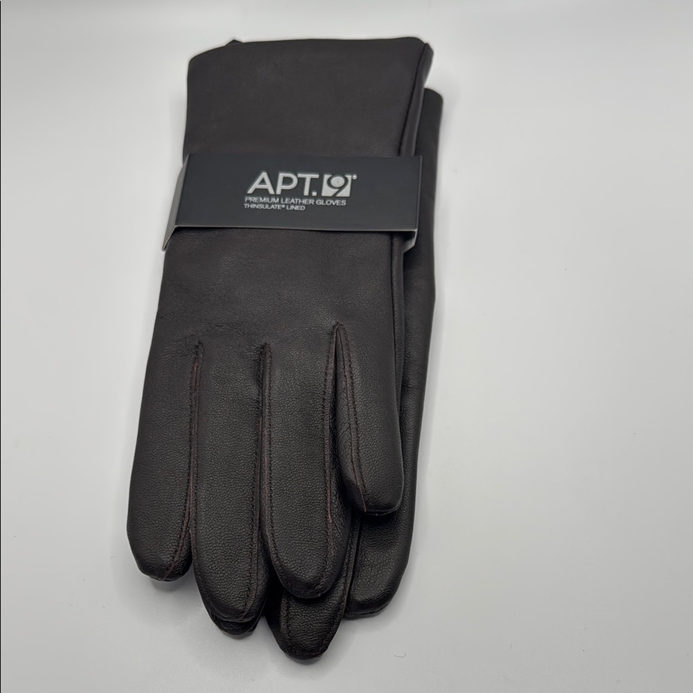 Women's Brown Winter Gloves with Insulated Design